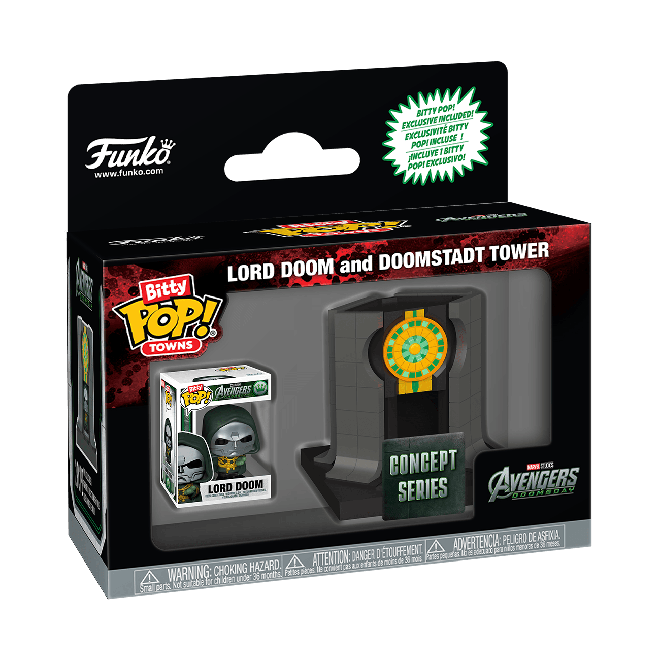 Funko Bitty POP! Town Marvel Avengers: Doomsday Lord Doom & Doomstadt Tower