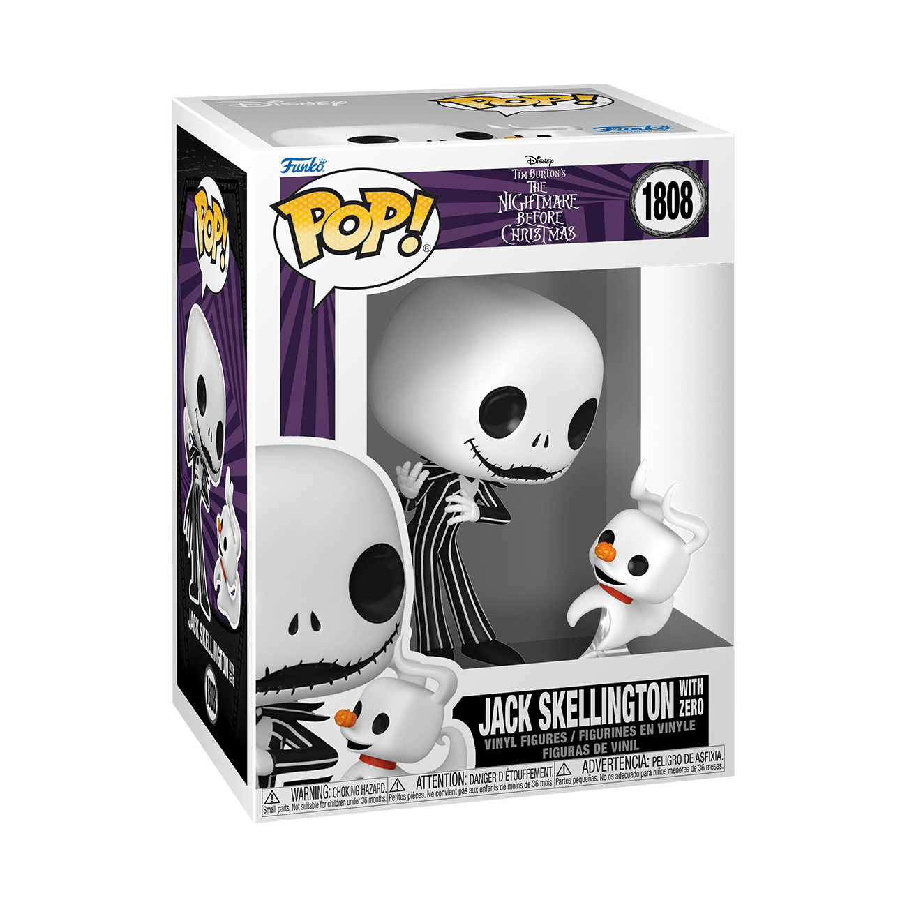 Funko POP! Disney The Nightmare Before Christmas – Jack Skellington mit Zero #1808 Vinyl-Sammelfigur