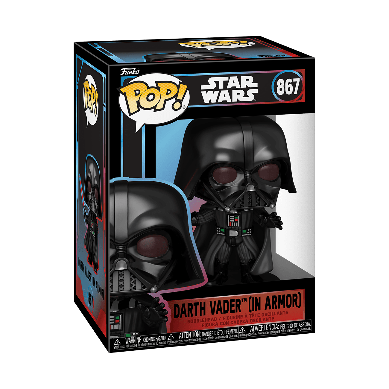 Funko - POP! Star Wars - Darth Vader in Rüstung mit Lichtschwert Vinyl-Wackelkopf