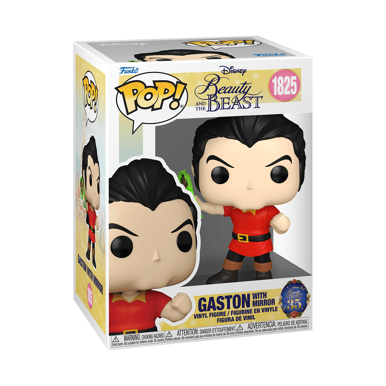 Funko POP! Disney Die Schöne und das Biest – Gaston mit Spiegel, Vinylfigur