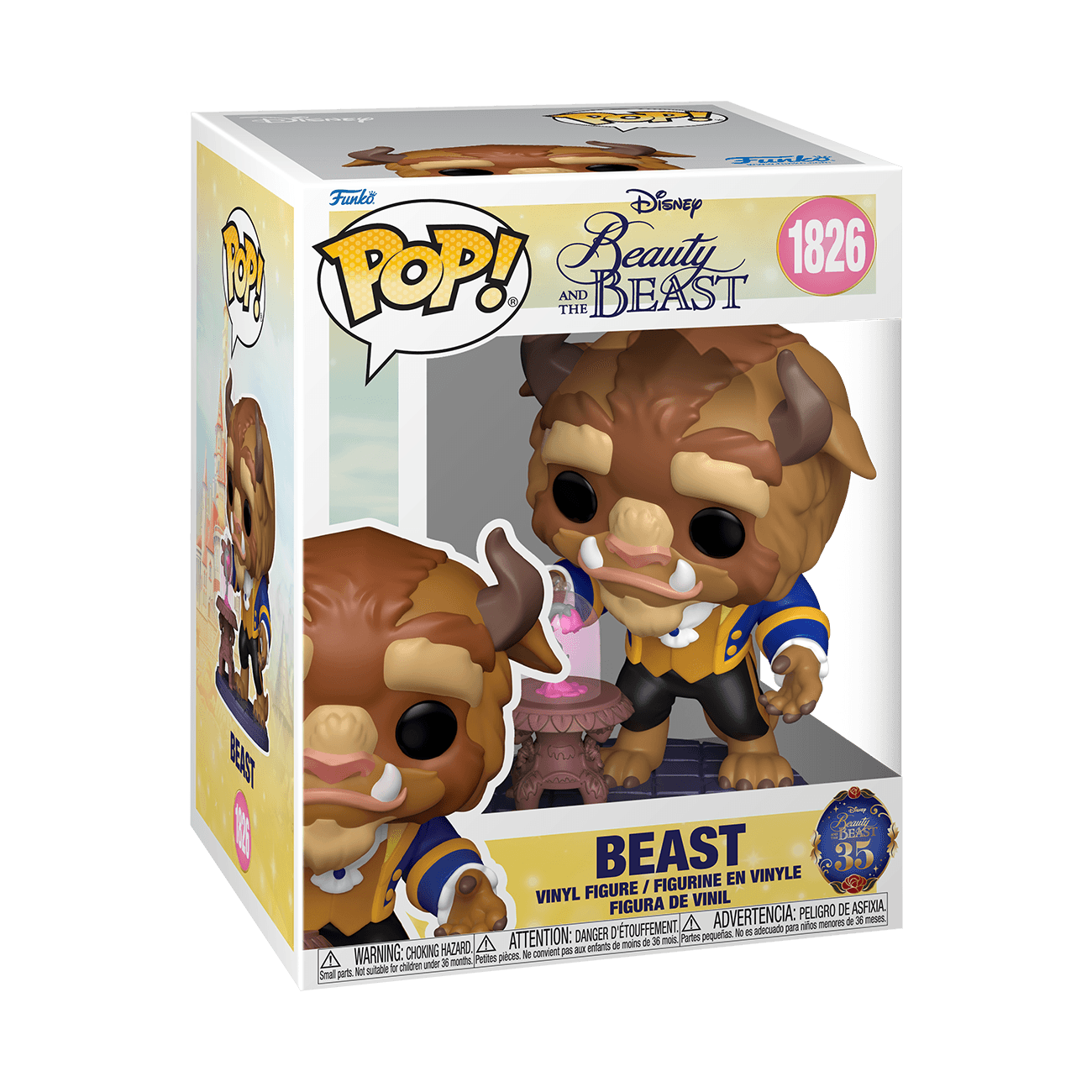 Funko POP! Premium Disney Die Schöne und das Biest – Beast with Enchanted Rose, Vinylfigur