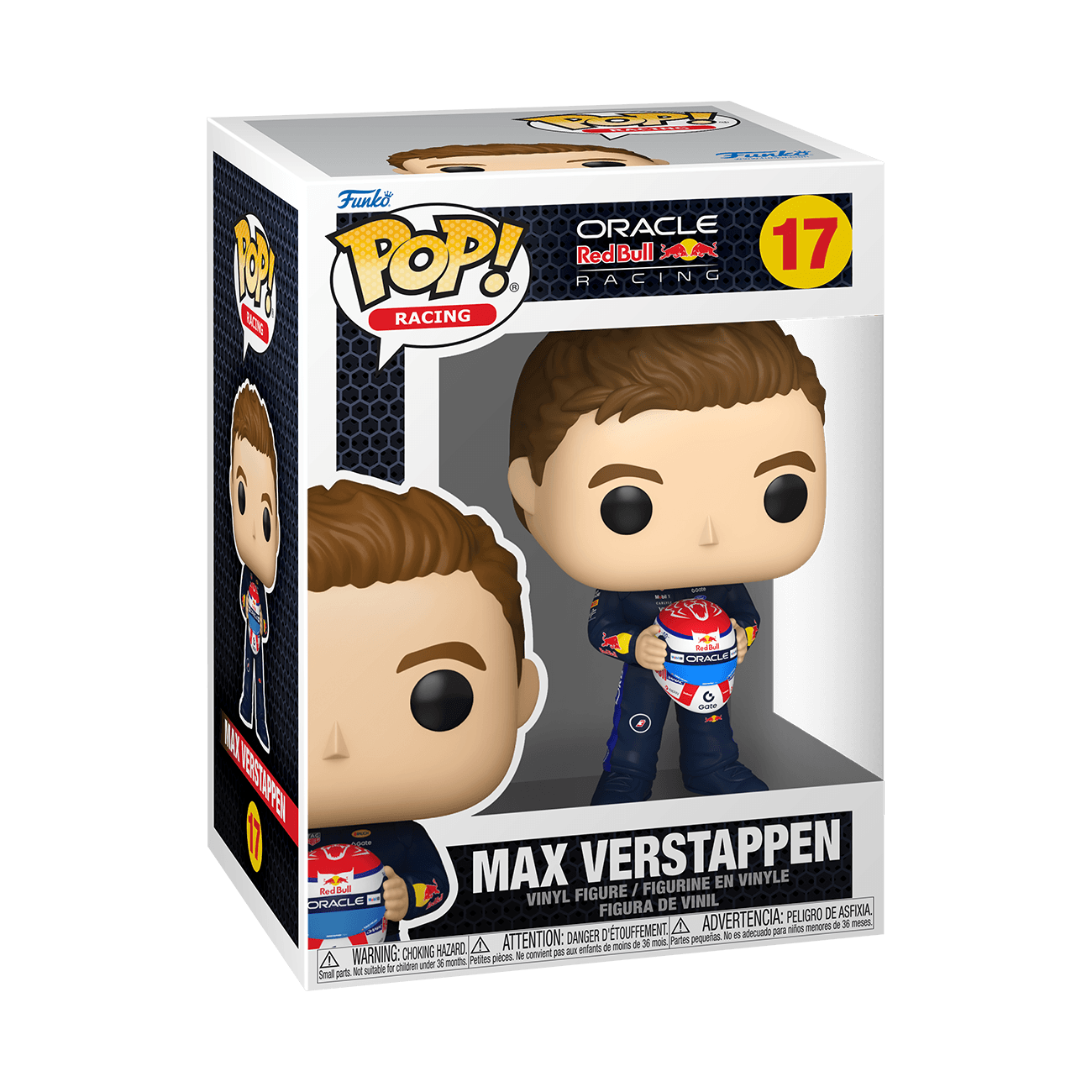 Funko POP! Formel 1 Oracle Red Bull Racing – Max Verstappen mit Helm #17 Vinyl-Sammelfigur