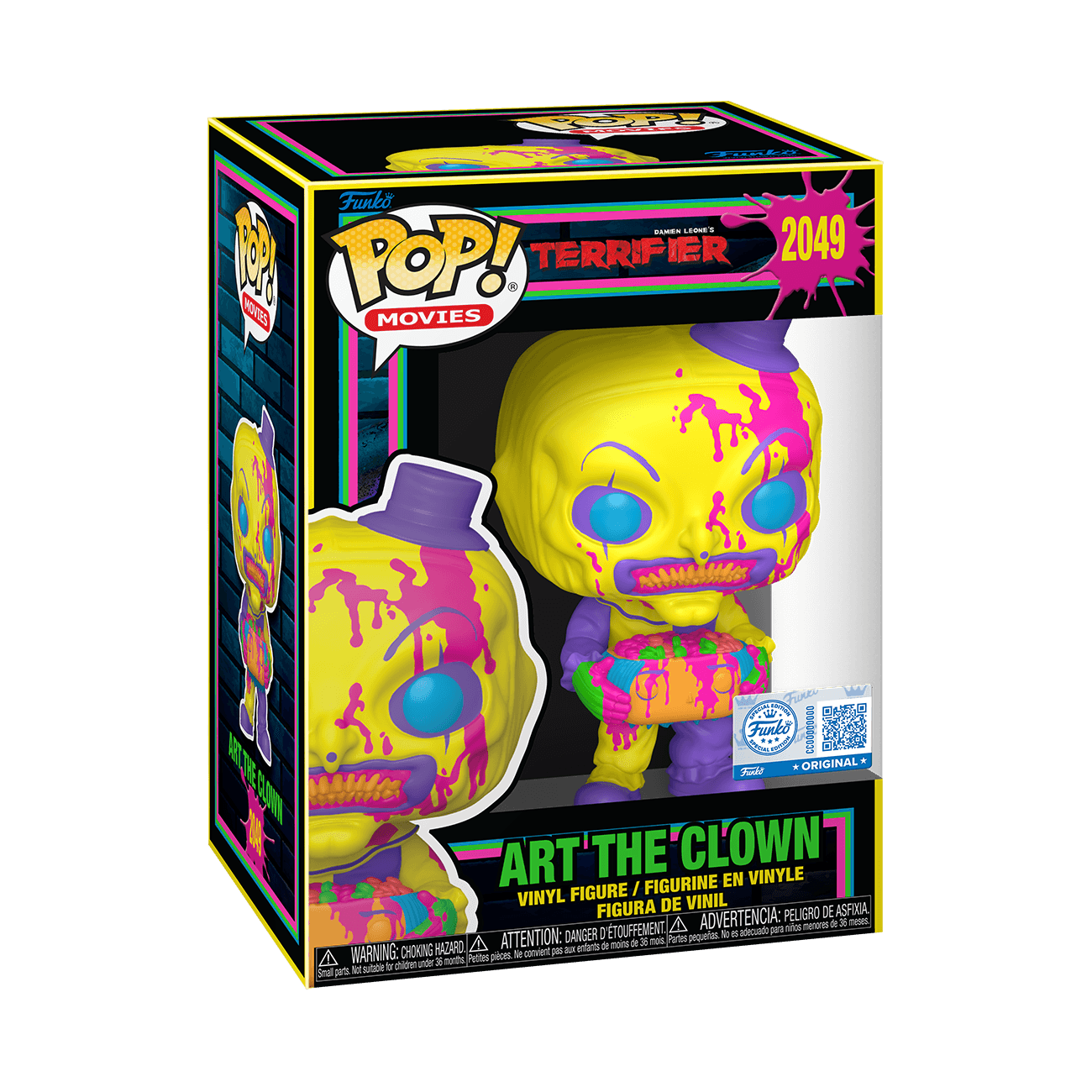 Funko POP! Terrifier Art the Clown mit Kopf Black Light