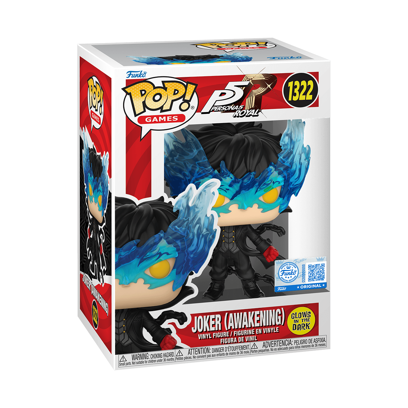 Funko POP! Games Persona 5 Royal Joker (Awakening) Glow-in-the-Dark Vinylfigur #1322, Special Edition