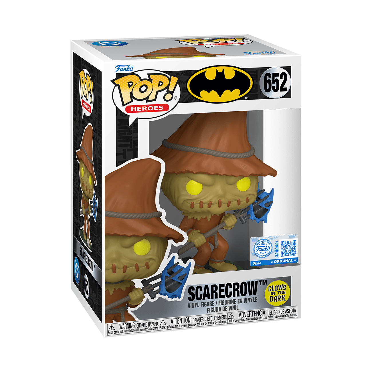 Funko POP! – DC Batman – Scarecrow mit Mistgabel Glow in the Dark – Vinyl-Sammelfigur