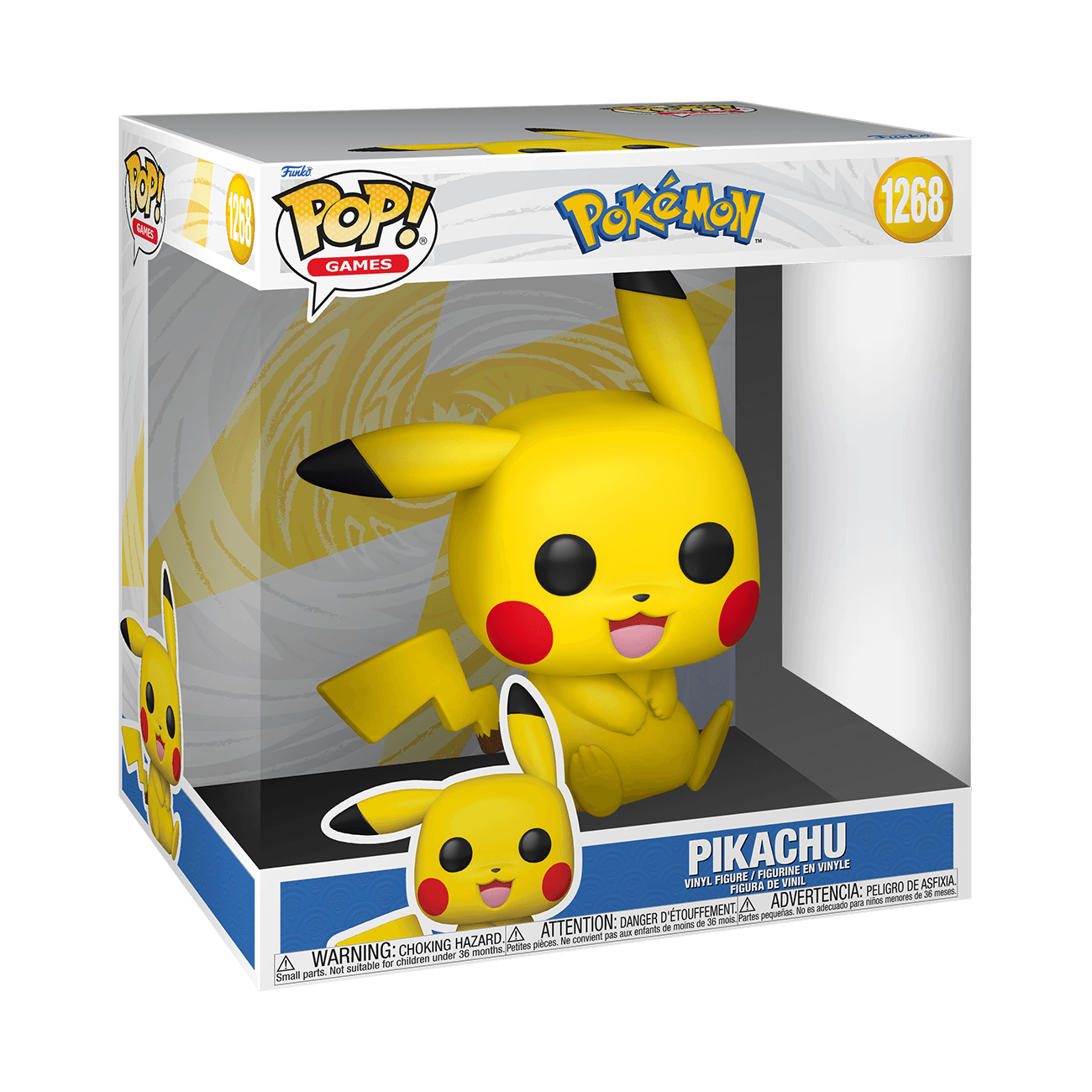 Funko POP! Super Pokémon – sitzendes Pikachu Jumbo #1268 Vinyl-Sammelfigur
