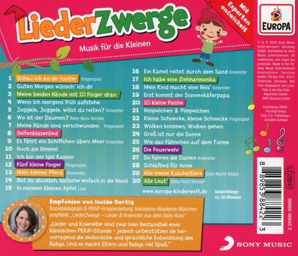Produktbild Liederzwerge-Lieder&Kniereiter aus dem Baby-Ku 3 von 3