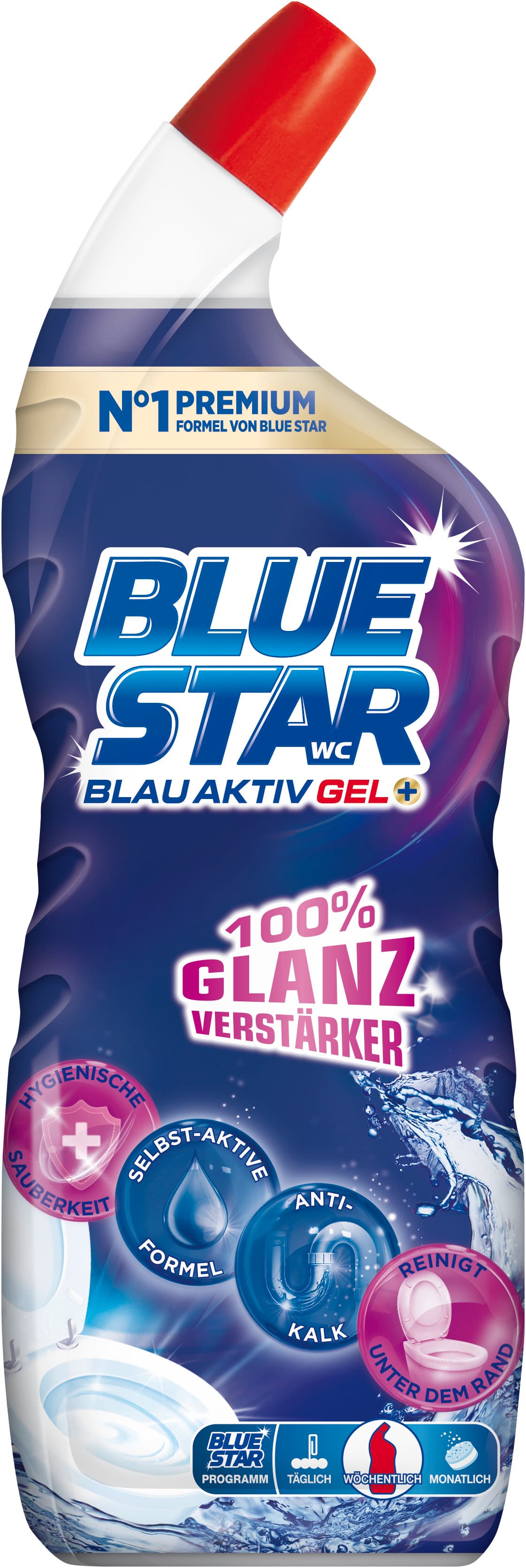 Blue Star Extra Power Gel 100 % Glanz Verstärker WC-Reiniger