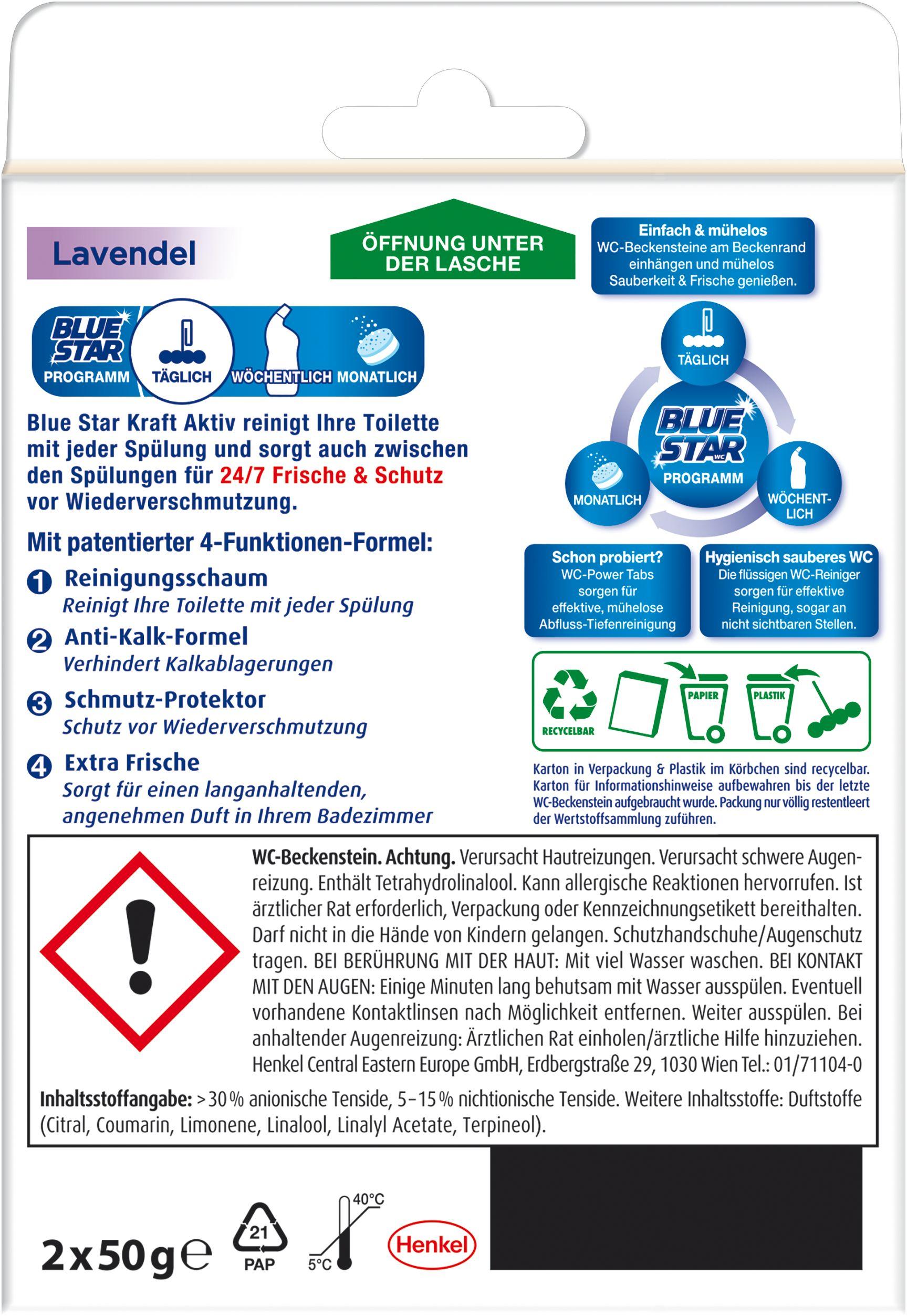 Produktbild Blue Star WC-Steine Kraft Aktiv Lavendel 2 von 2
