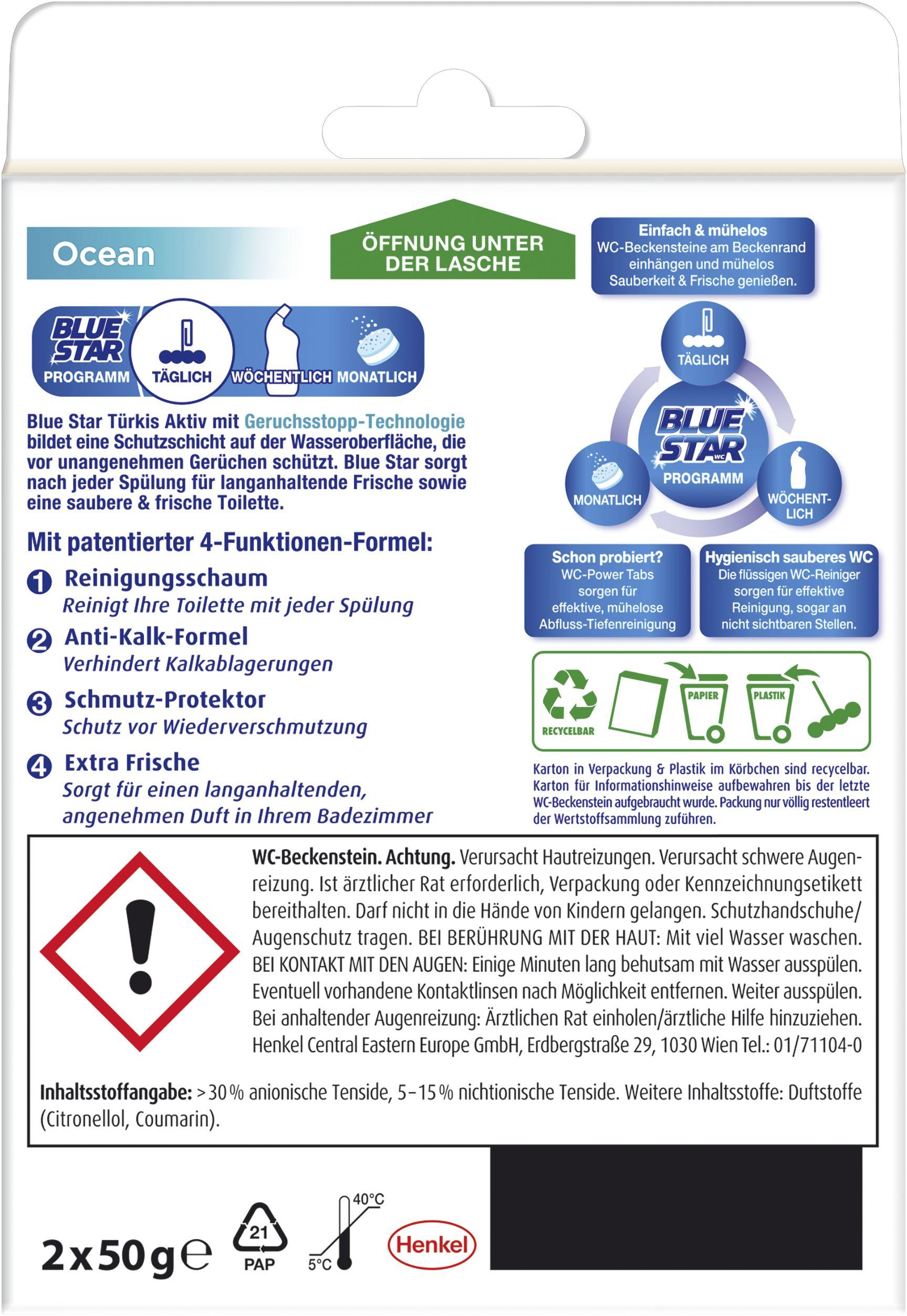Produktbild Blue Star WC-Steine Türkis Aktiv Ocean 2 von 2