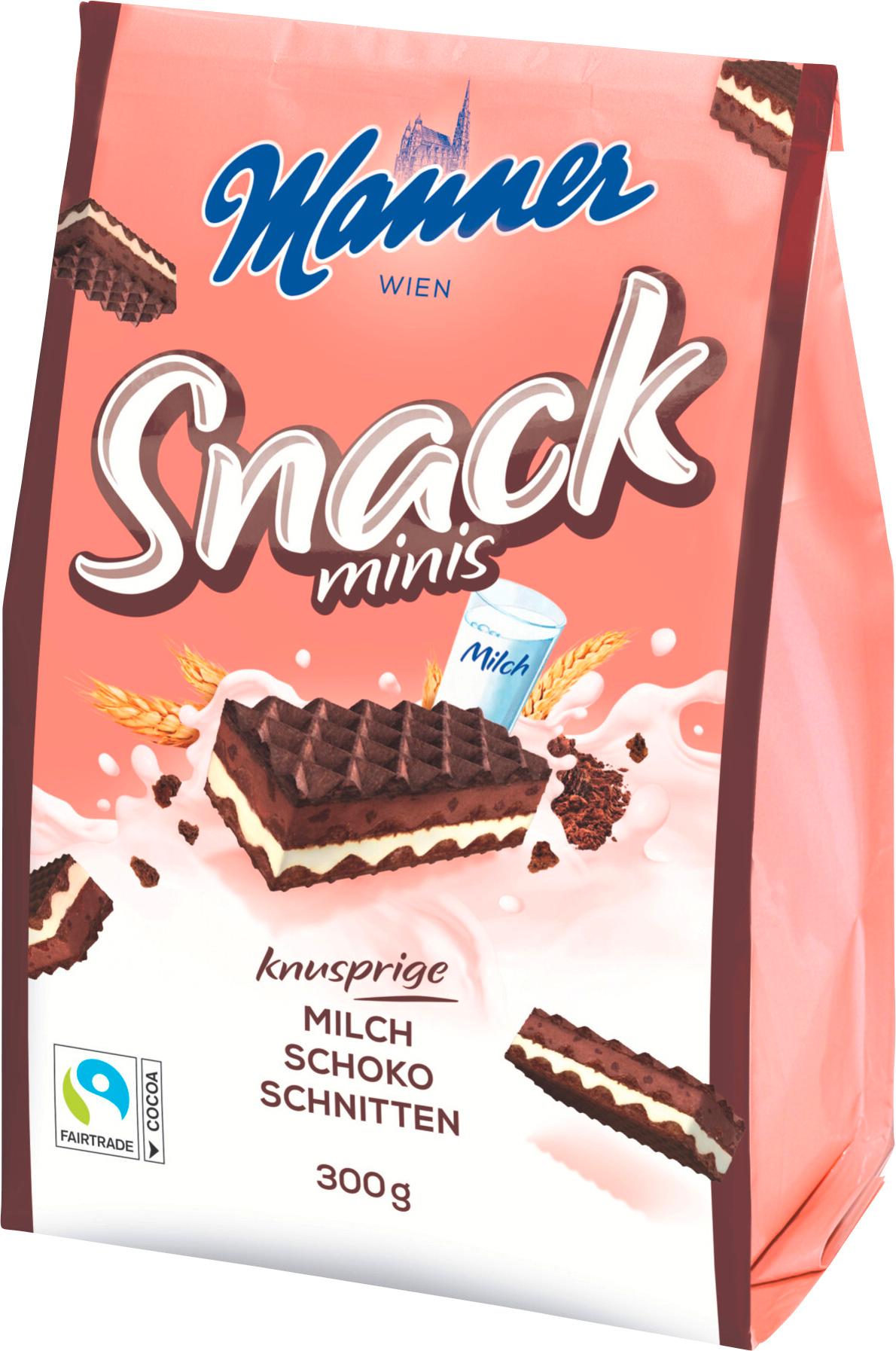 Produktbild Manner Snack Minis Milch Schoko Schnitten 2 von 3