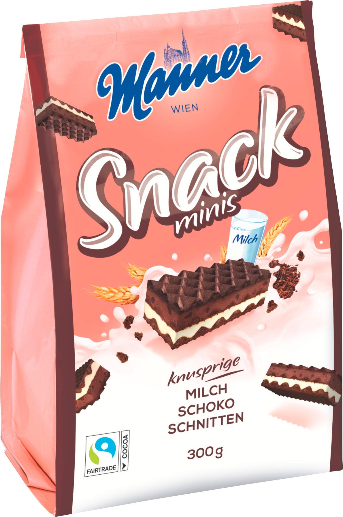 Produktbild Manner Snack Minis Milch Schoko Schnitten 3 von 3