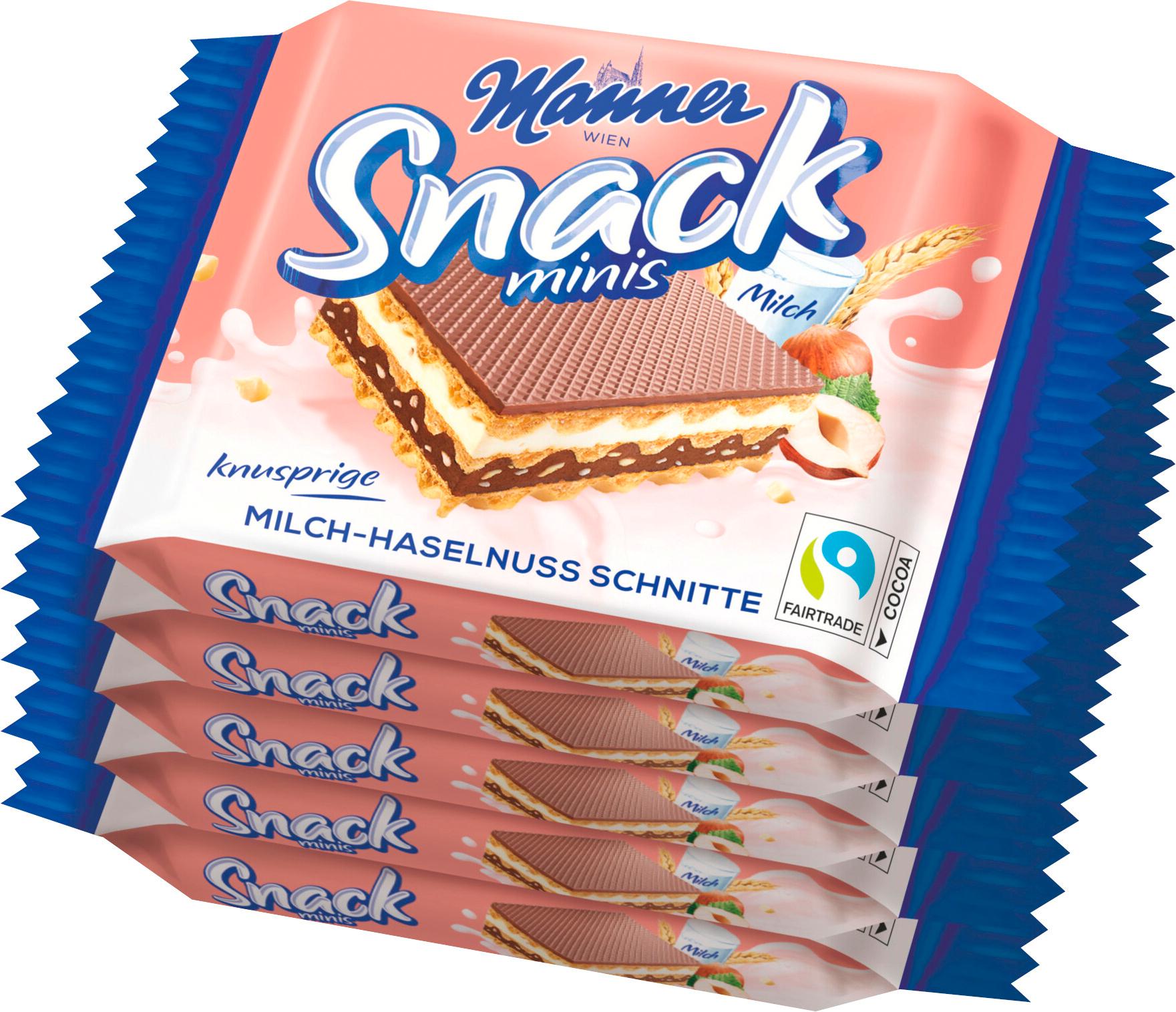 Produktbild Manner Snack Mini Milch-Haselnuss Schnitte 2 von 2
