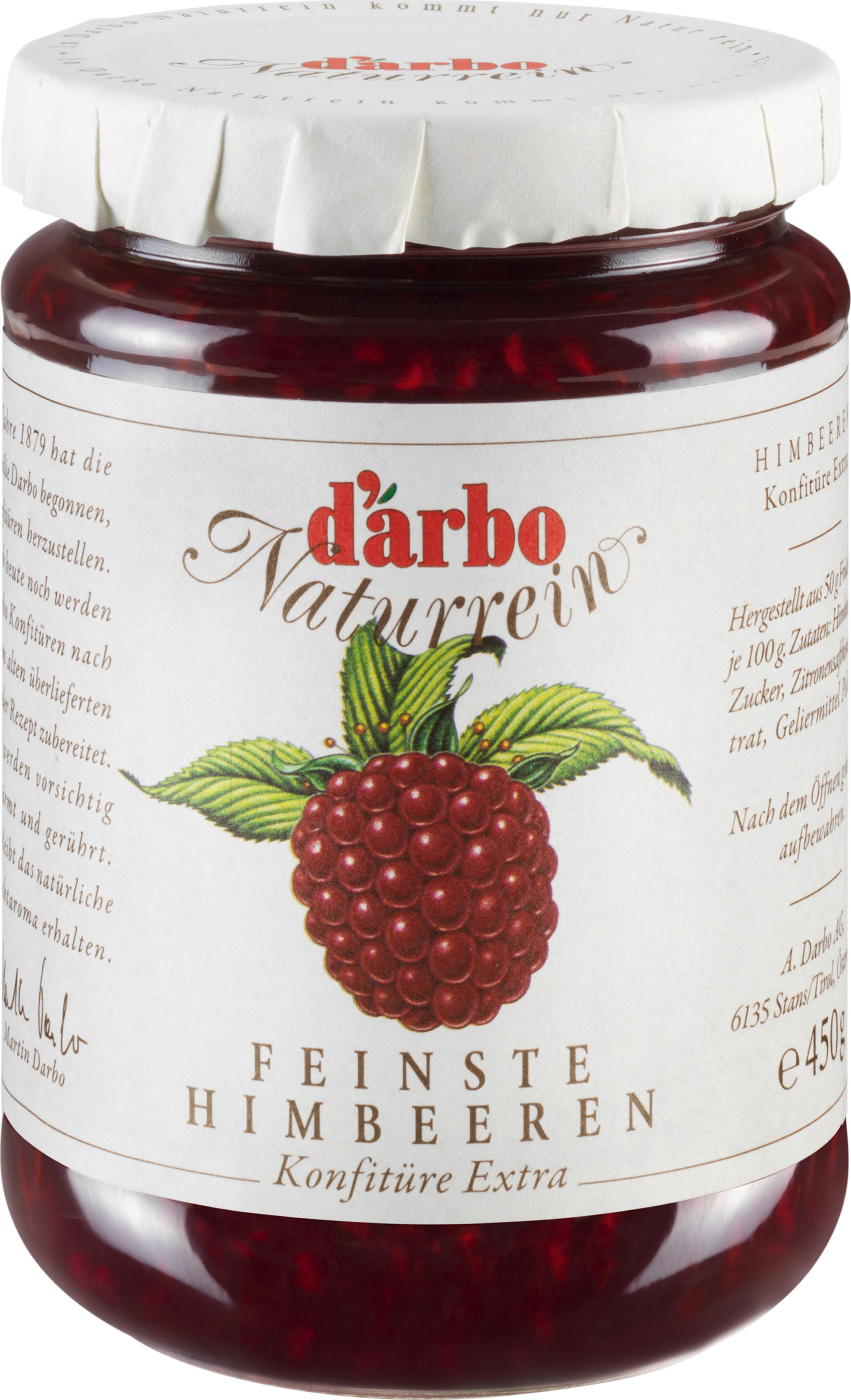 d'arbo Naturrein Konfitüre Extra Feinste Himbeeren
