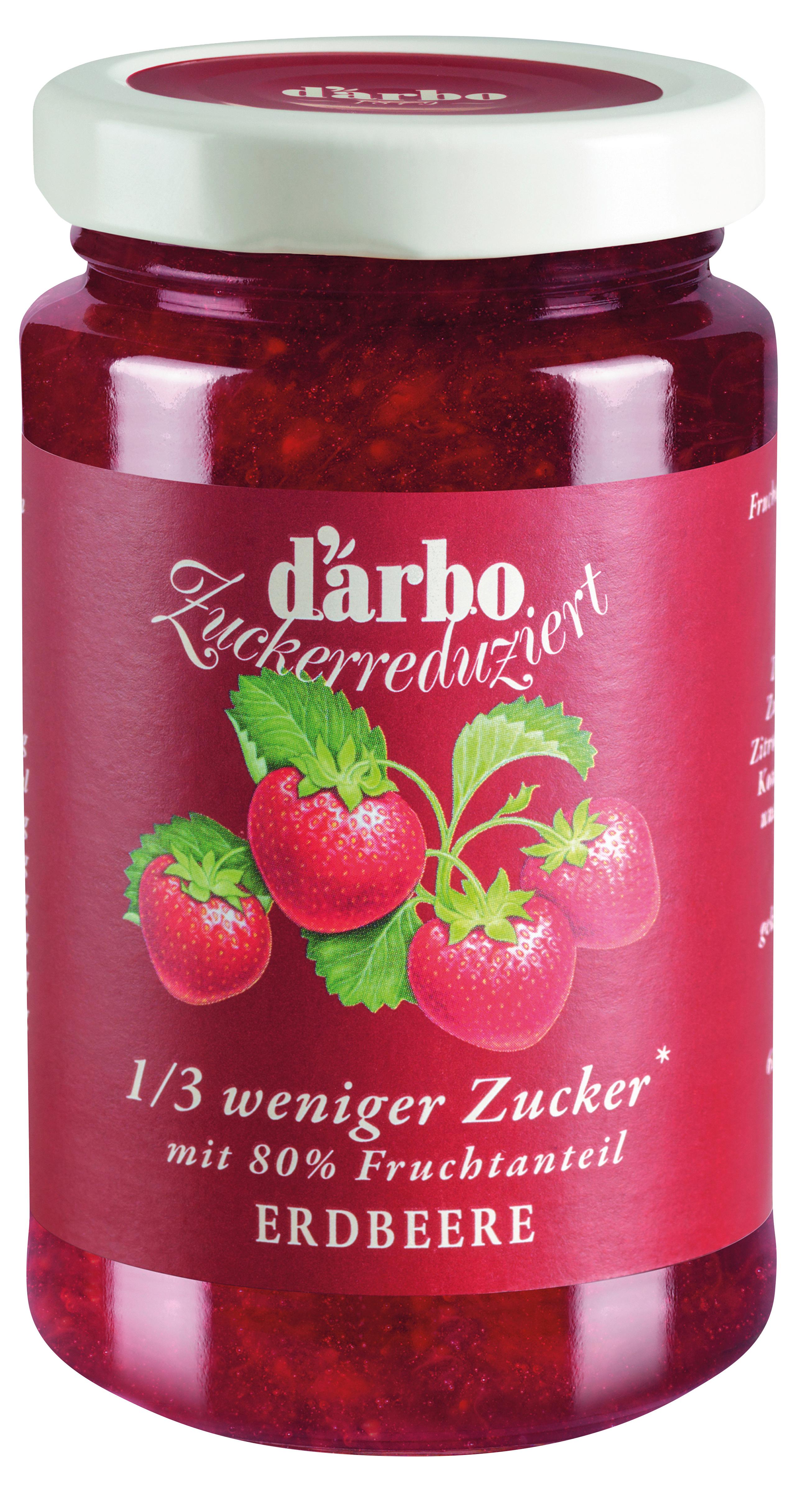 d'arbo Fruchtaufstrich zuckerreduziert Erdbeere
