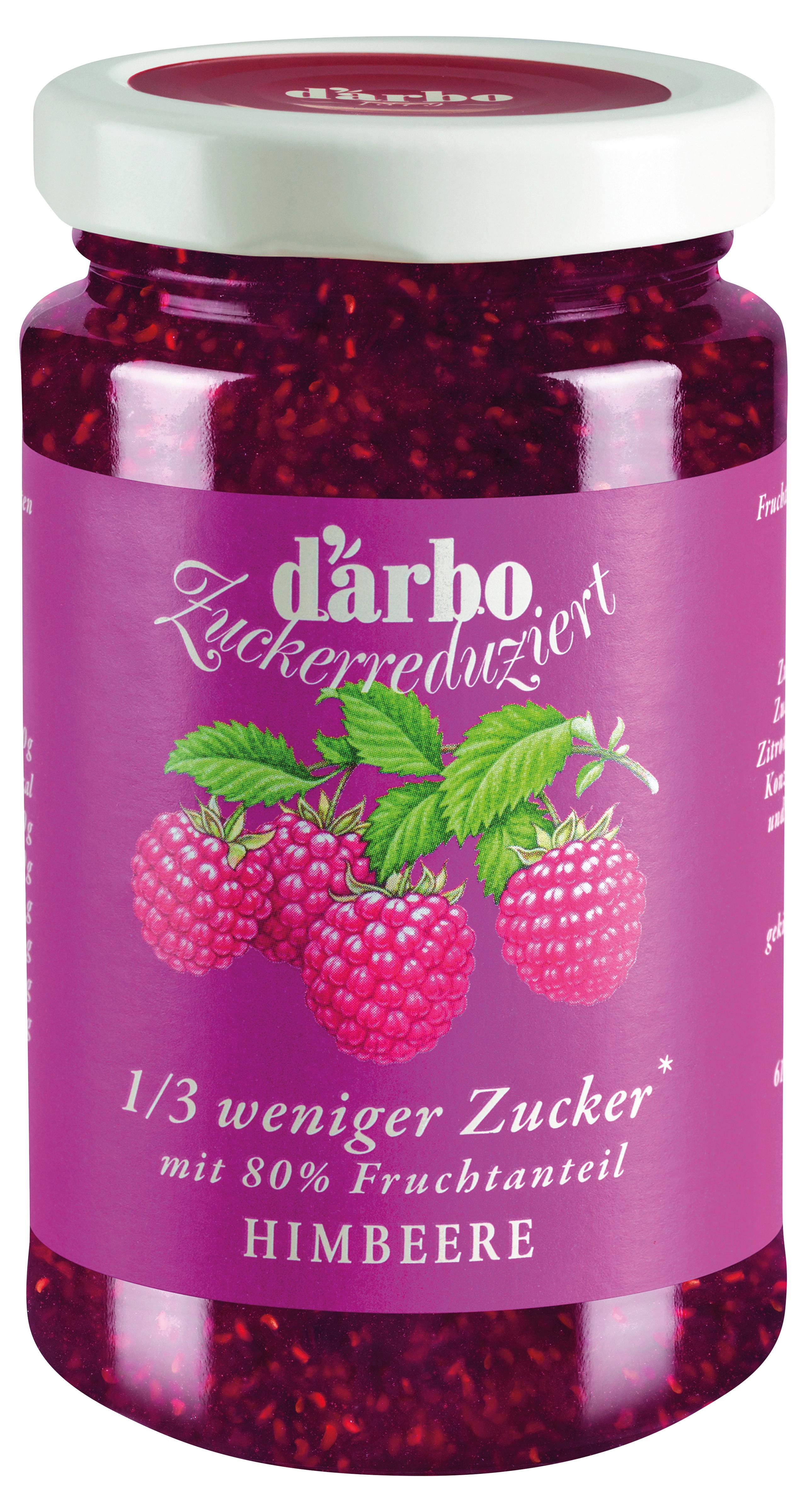 d'arbo Fruchtaufstrich zuckerreduziert Himbeere
