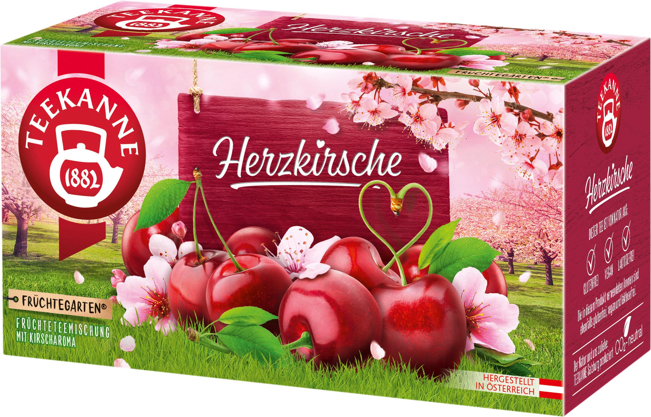 Teekanne Herzkirsche Früchteteemischung mit Kirscharoma