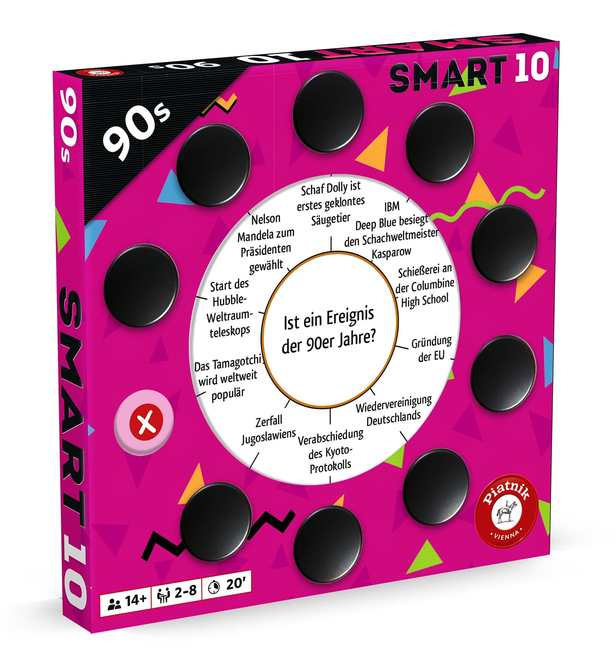 Piatnik Smart 10 Zusatzfragen 90s – Quiz-Erweiterung mit 100 Fragen
