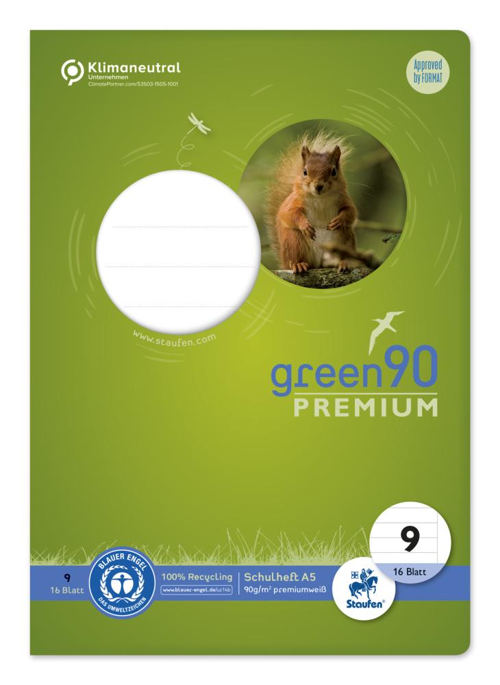 Produktbild Ursus Green Premium Heft A5 16 Blatt Lineatur 9 - 10mm liniert mit Rand 2 von 3