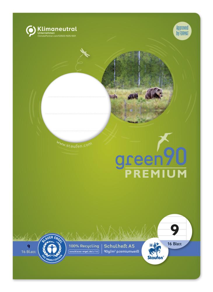 Produktbild Ursus Green Premium Heft A5 16 Blatt Lineatur 9 - 10mm liniert mit Rand 3 von 3