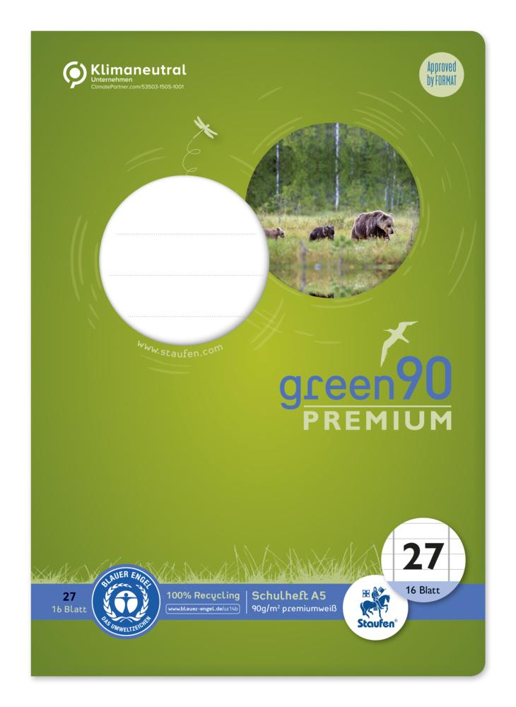Produktbild Ursus Green Premium Heft A5 16 Blatt Lineatur 27 - 9mm liniert mit Randlinien 2 von 3