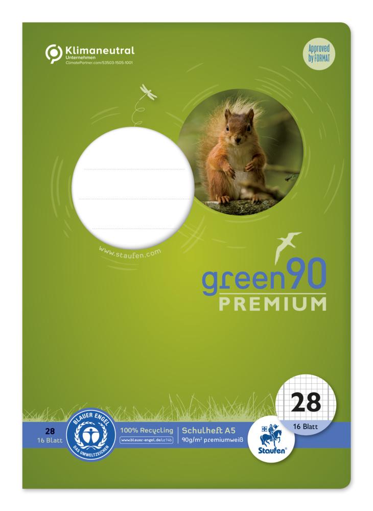 Produktbild Ursus Green Premium Heft A5 16 Blatt Lineatur 28 - 5mm kar mit Randlinien 2 von 3