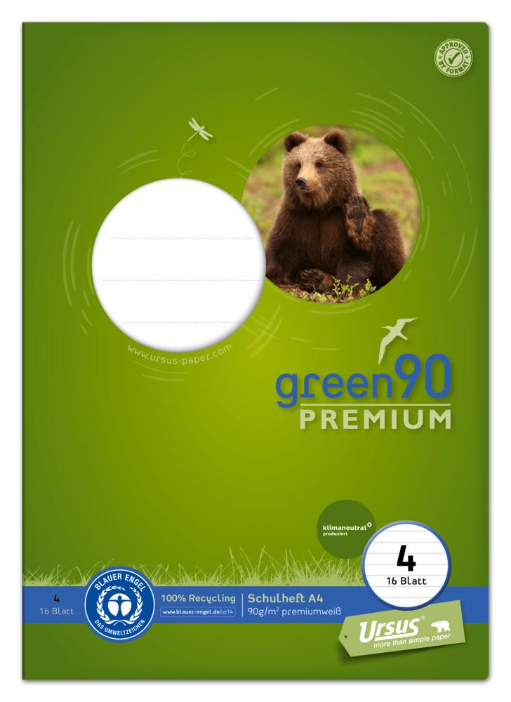 Produktbild Ursus Green Premium Heft A4 16 Blatt Lineatur 4 liniert 2 von 3