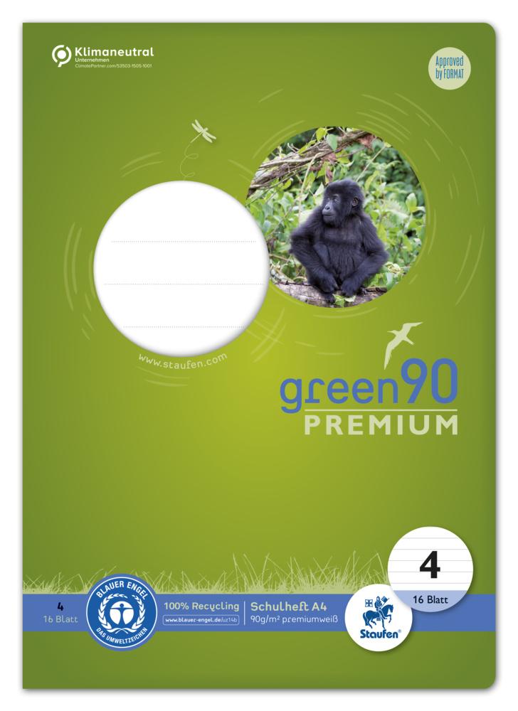 Ursus Green Premium Heft A4 16 Blatt Lineatur 4 liniert