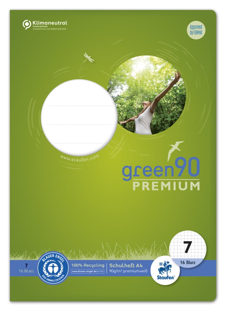 Produktbild Ursus Green Premium Heft A4 16 Blatt Lineatur 7 kariert 2 von 3