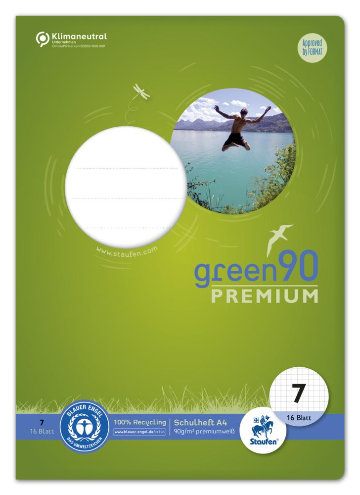 Ursus Green Premium Heft A4 16 Blatt Lineatur 7 kariert