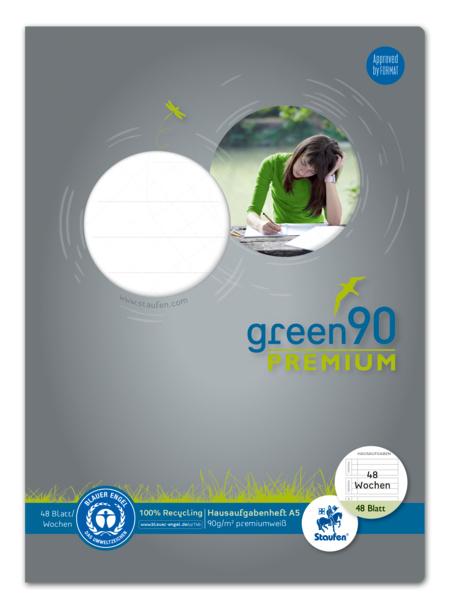 Ursus Green Hausaufgabenheft A5 48 Blatt 48 Wochen