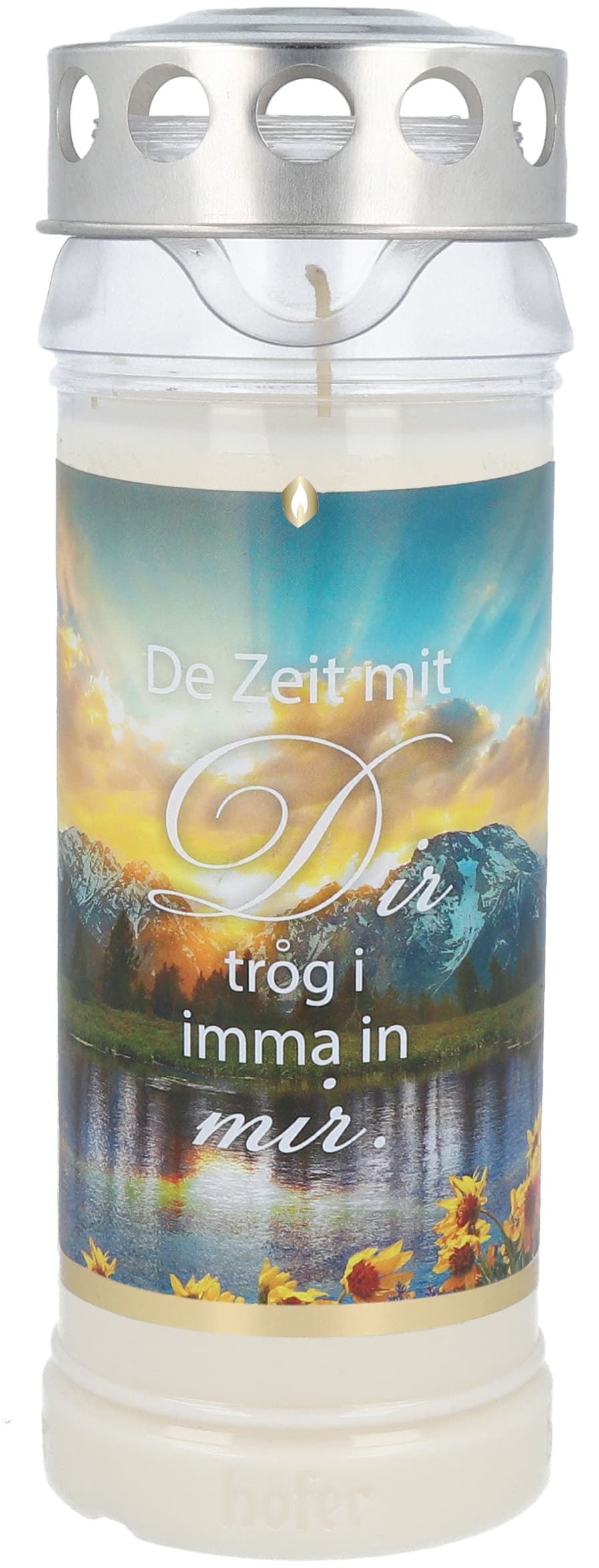 Hofer Premium 7 Tage Motivlicht De Zeit mit Dir trog i imma in mir.