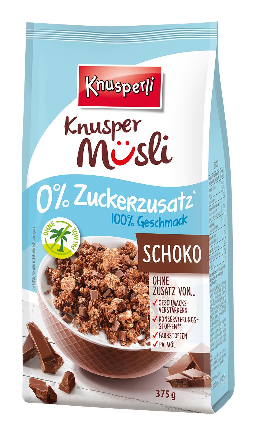 Knusperli Knuspermüsli 0% Zuckerzusatz Schoko