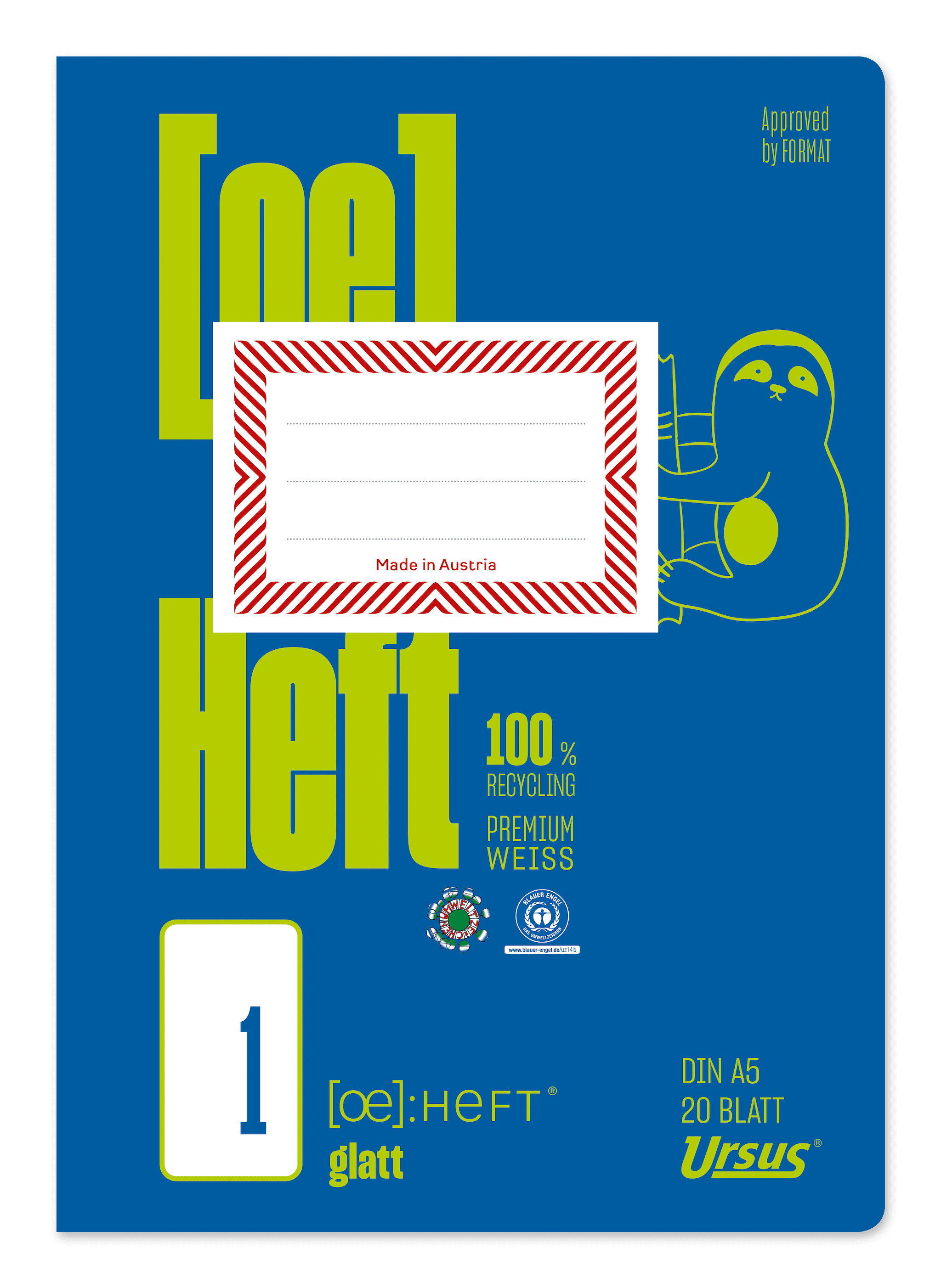 Ursus OE Heft OE1 A5 20 Blatt blanko