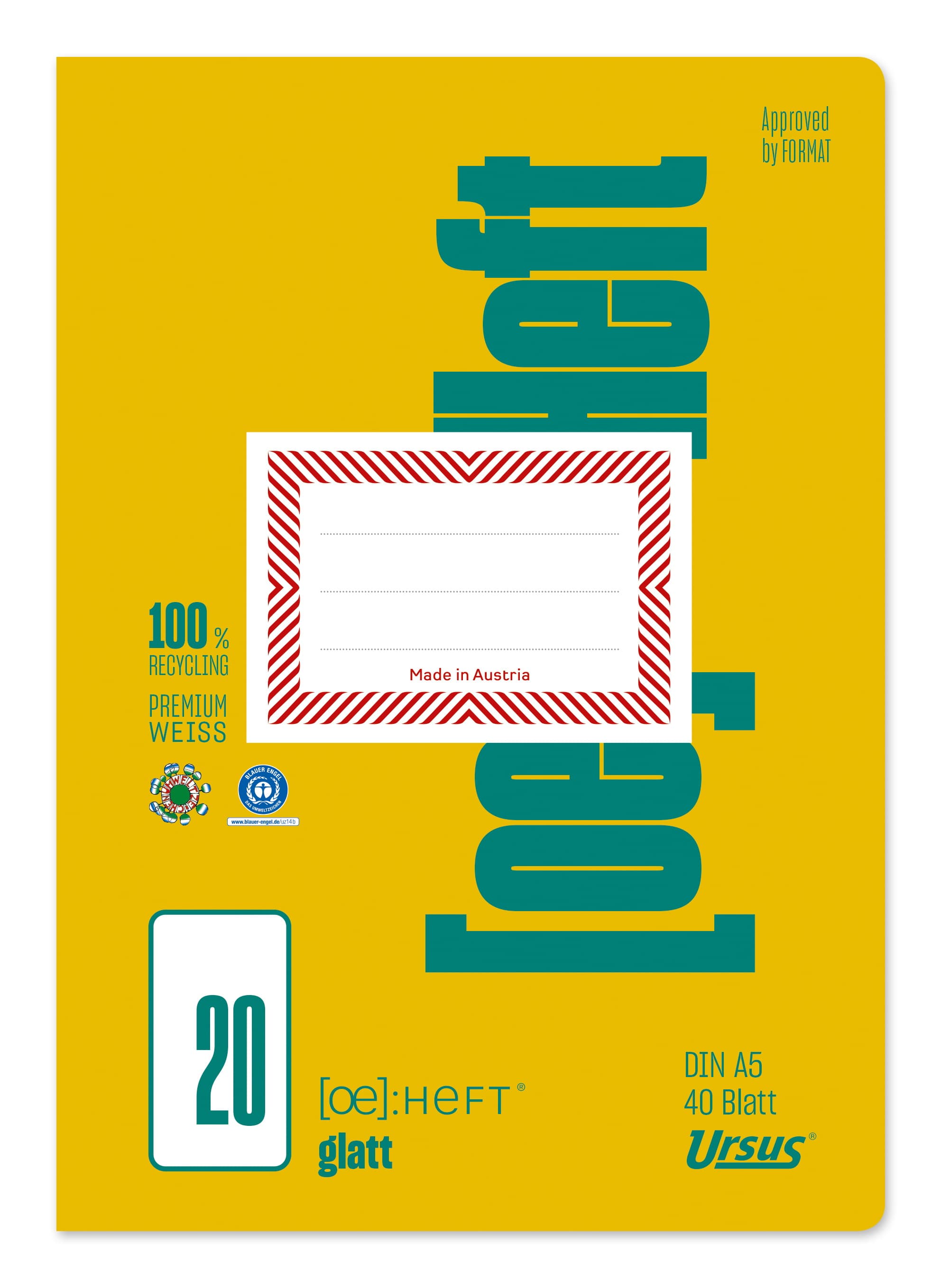 Ursus OE Heft OE20 A5 40 Blatt  blanko