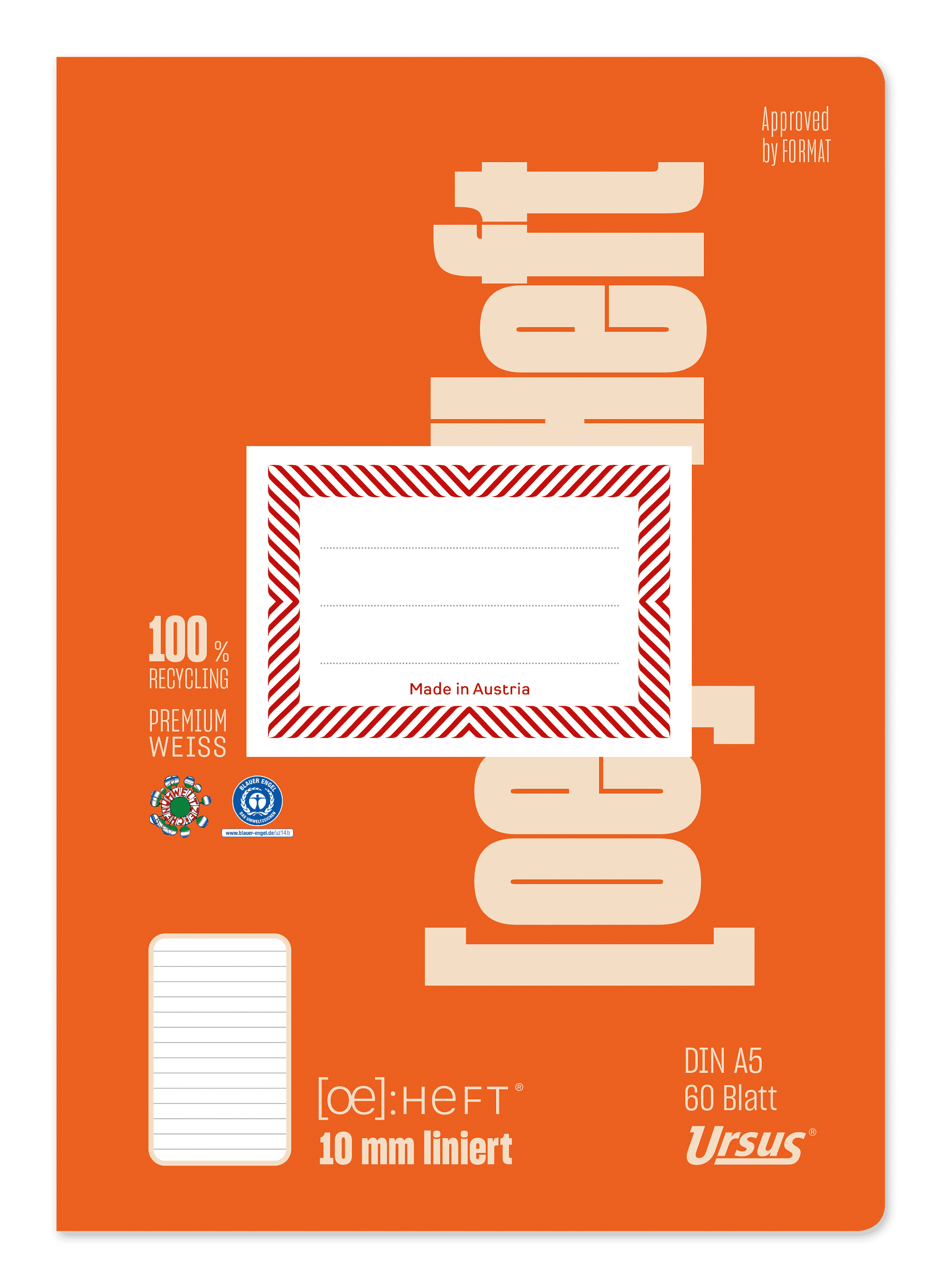 OE Heft A5 60 Blatt 80g/m² 10mm liniert