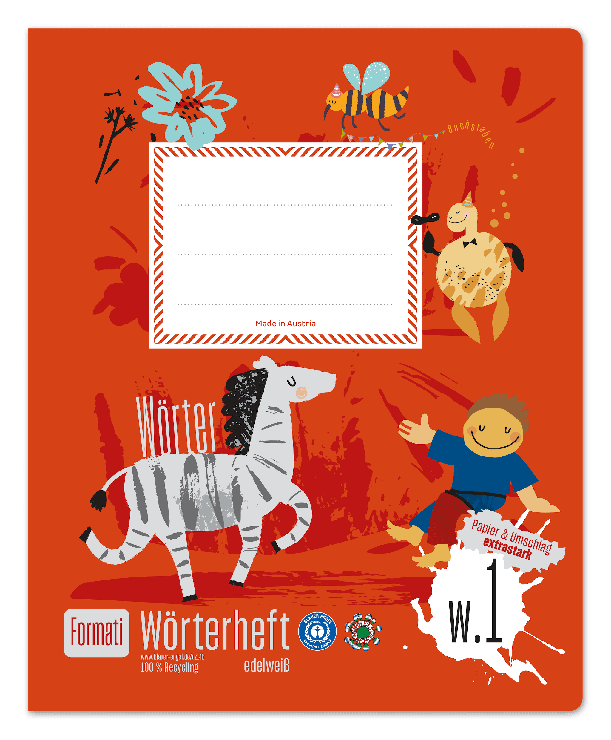 Formati Wörterheft W.1 Quart 20 Blatt 90g/m² 6/6/6mm liniert