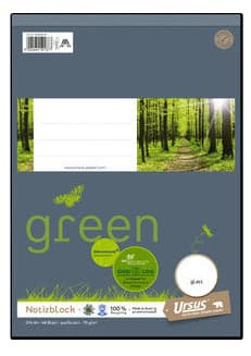 Ursus Green Notizblock A4 48 Blatt blanko