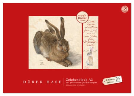 Edition Dürer Zeichenblock A3 18 Blatt Hase