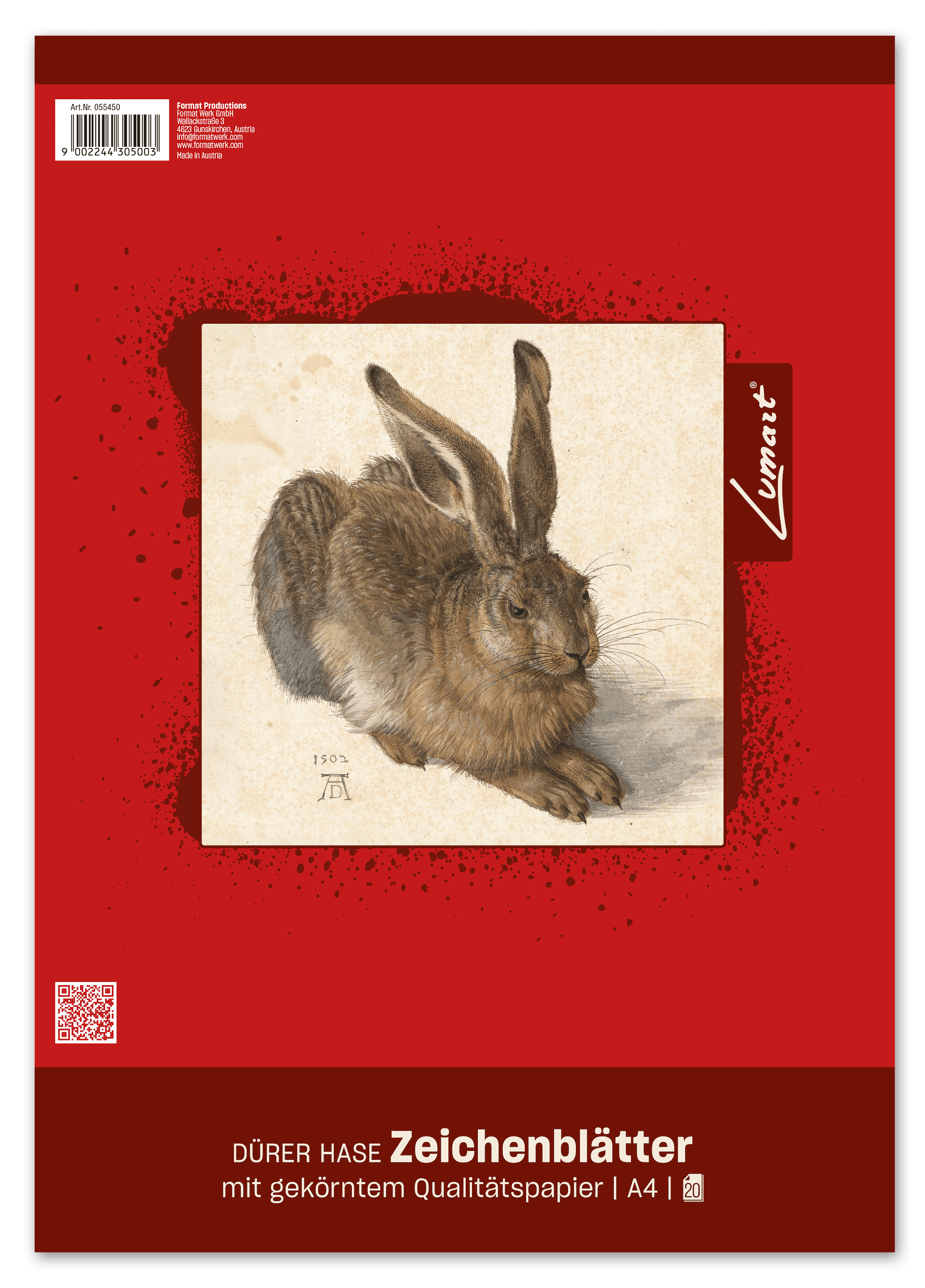 Lumart Zeichenblatt gekörnt "Original Dürer"  A4 20 Blatt 130g/m²