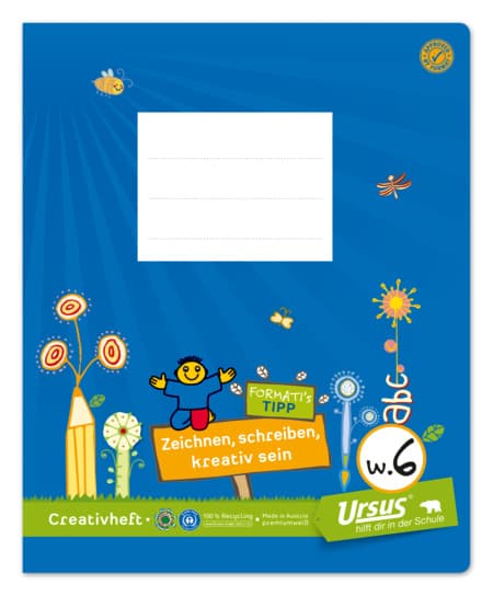 Formati Creativheft W6 Quart 20 Blatt Wolke+10mm liniert