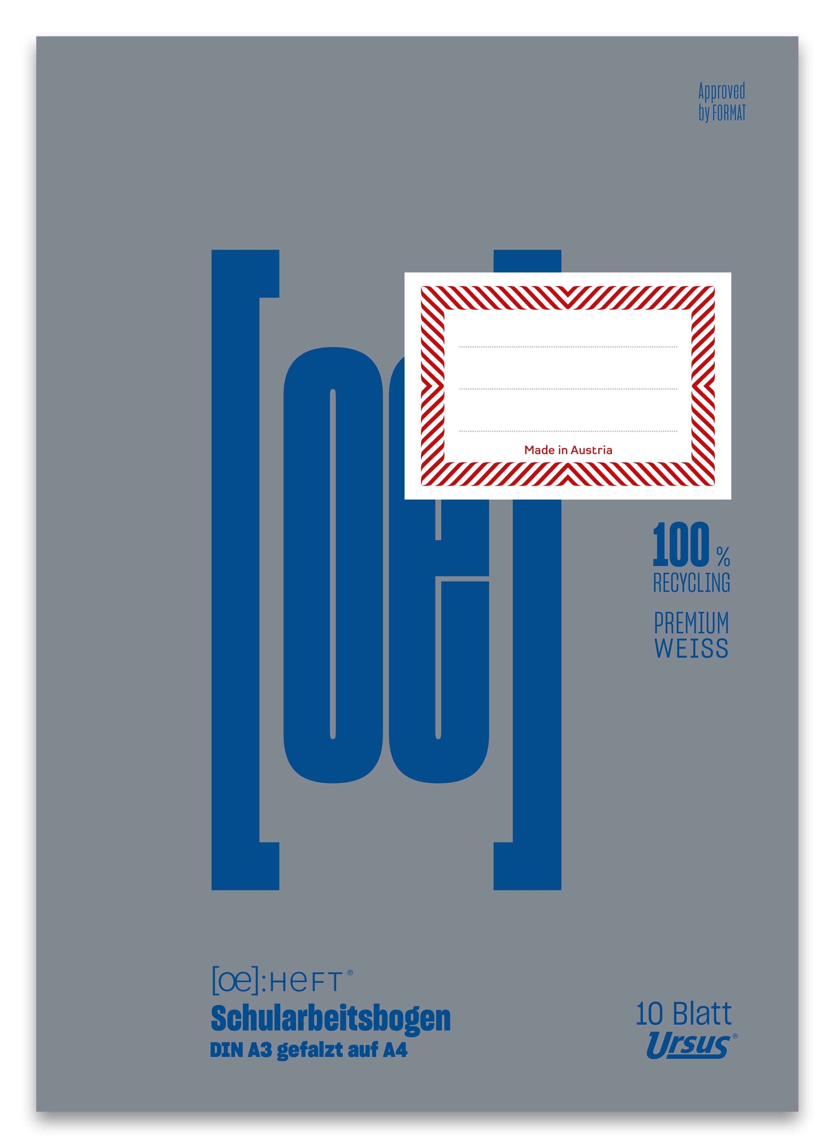 Ursus Arbeitsbögen A3 gefalzt