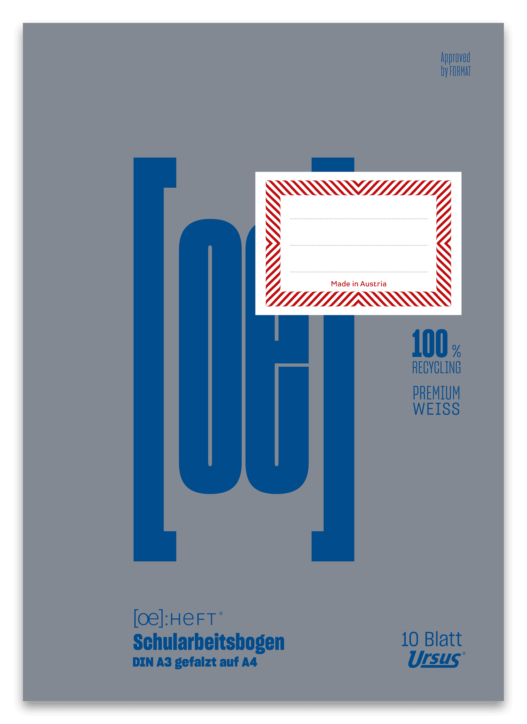 OE Schularbeitsbogen A3 auf A4 10 Blatt 70g/m² gefalzt