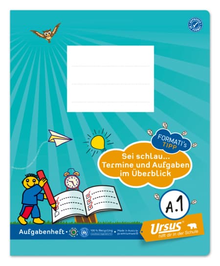 Formati Aufgabenheft A1 Quart 20 Blatt