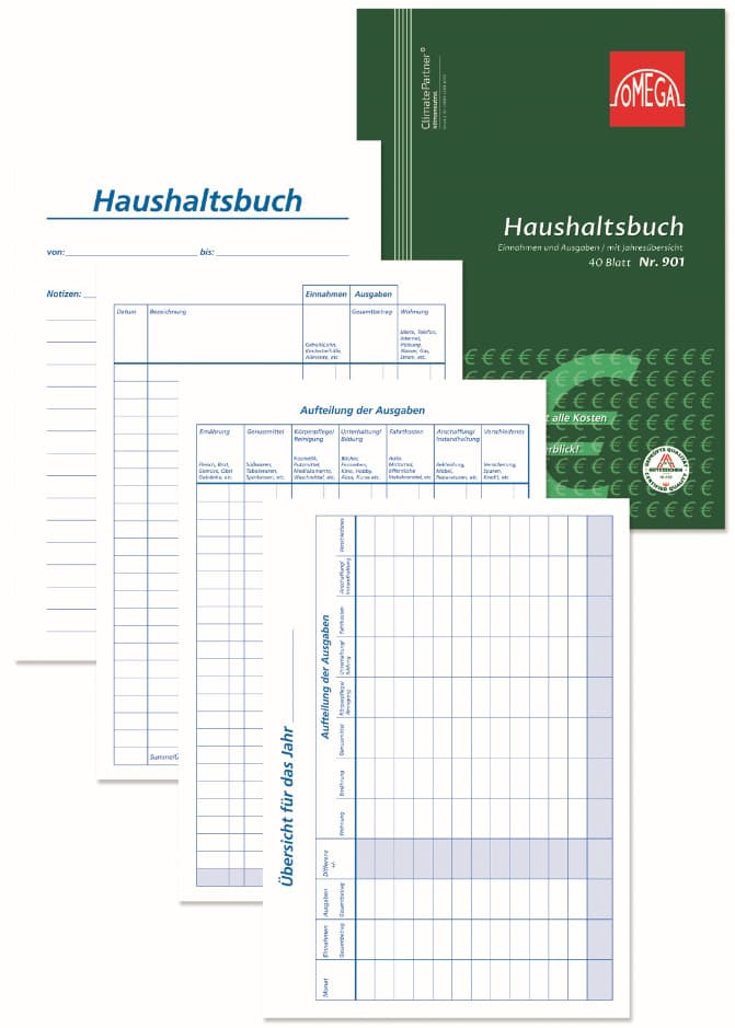 OMEGA Haushaltsbuch 901 A5 hoch 40 Blatt