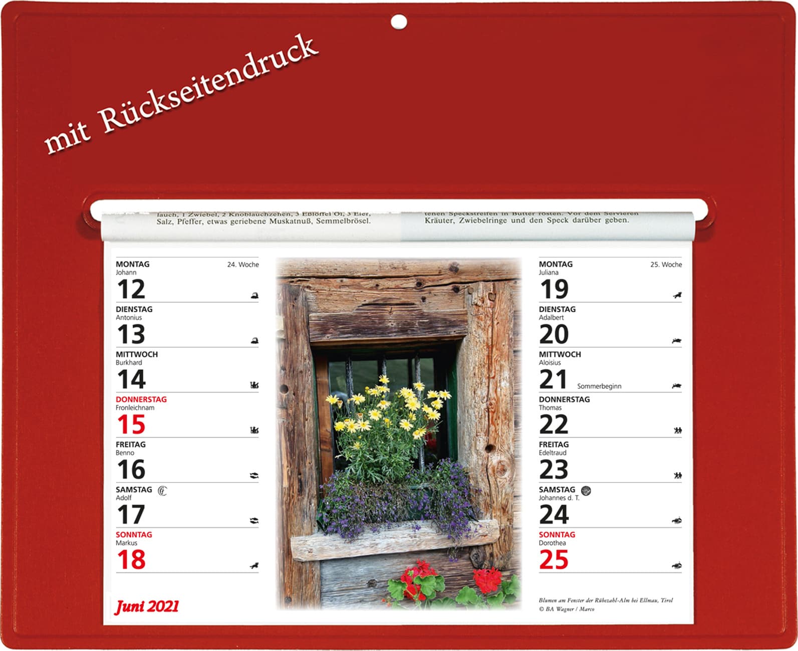 Buchkalender Österreich WVK quer 21,5x15cm