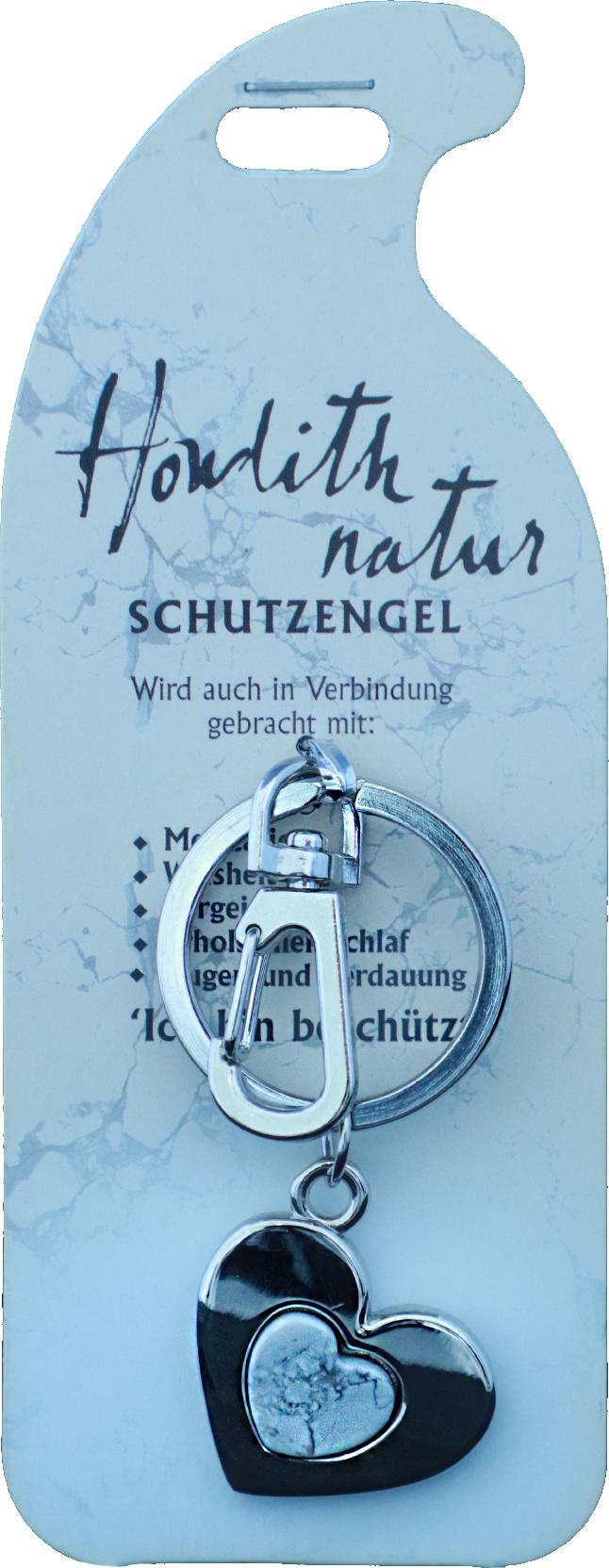 Schlüsselanhänger Schutzengel - Howlith natur