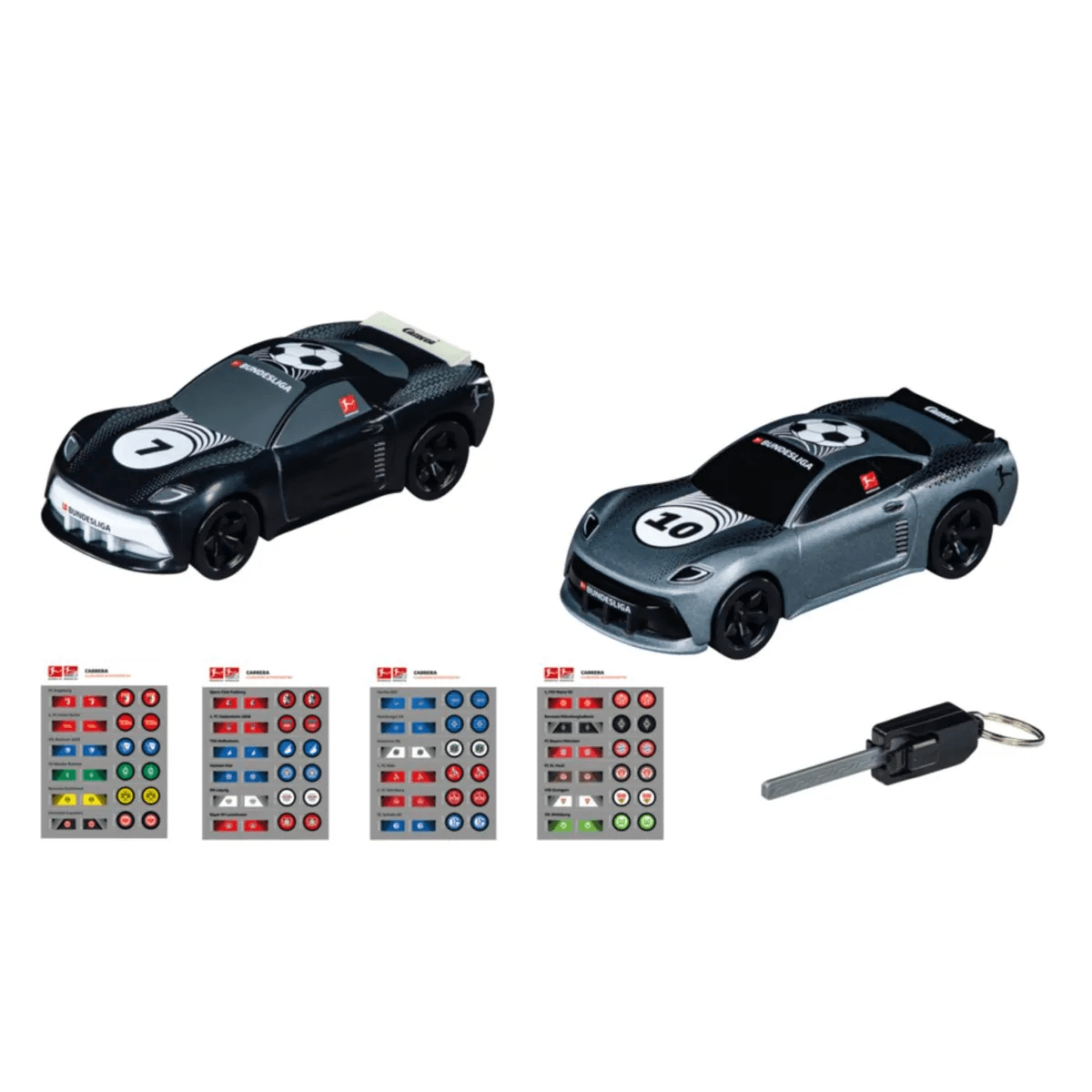 Carrera Key Racer Bundesliga Street Racer Twinpack – 2 Fahrzeuge mit Startschlüssel, ab 3 Jahren