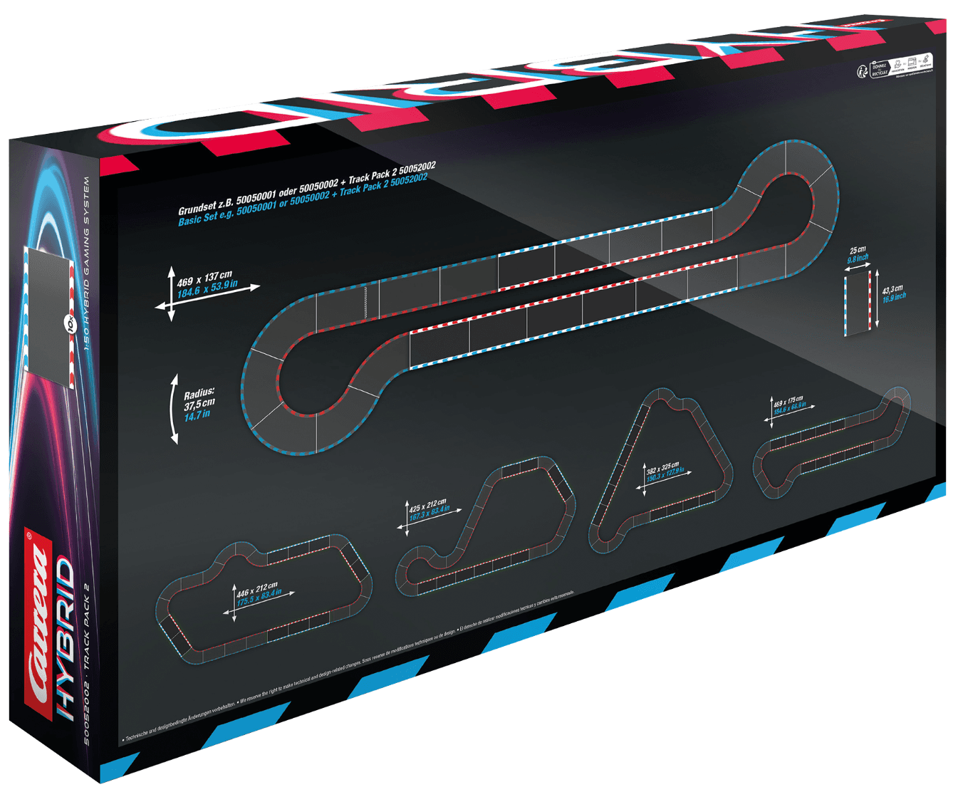 Produktbild Carrera HYBRID - Track Pack 2 – Erweiterungsset für noch mehr Rennspaß  2 von 2