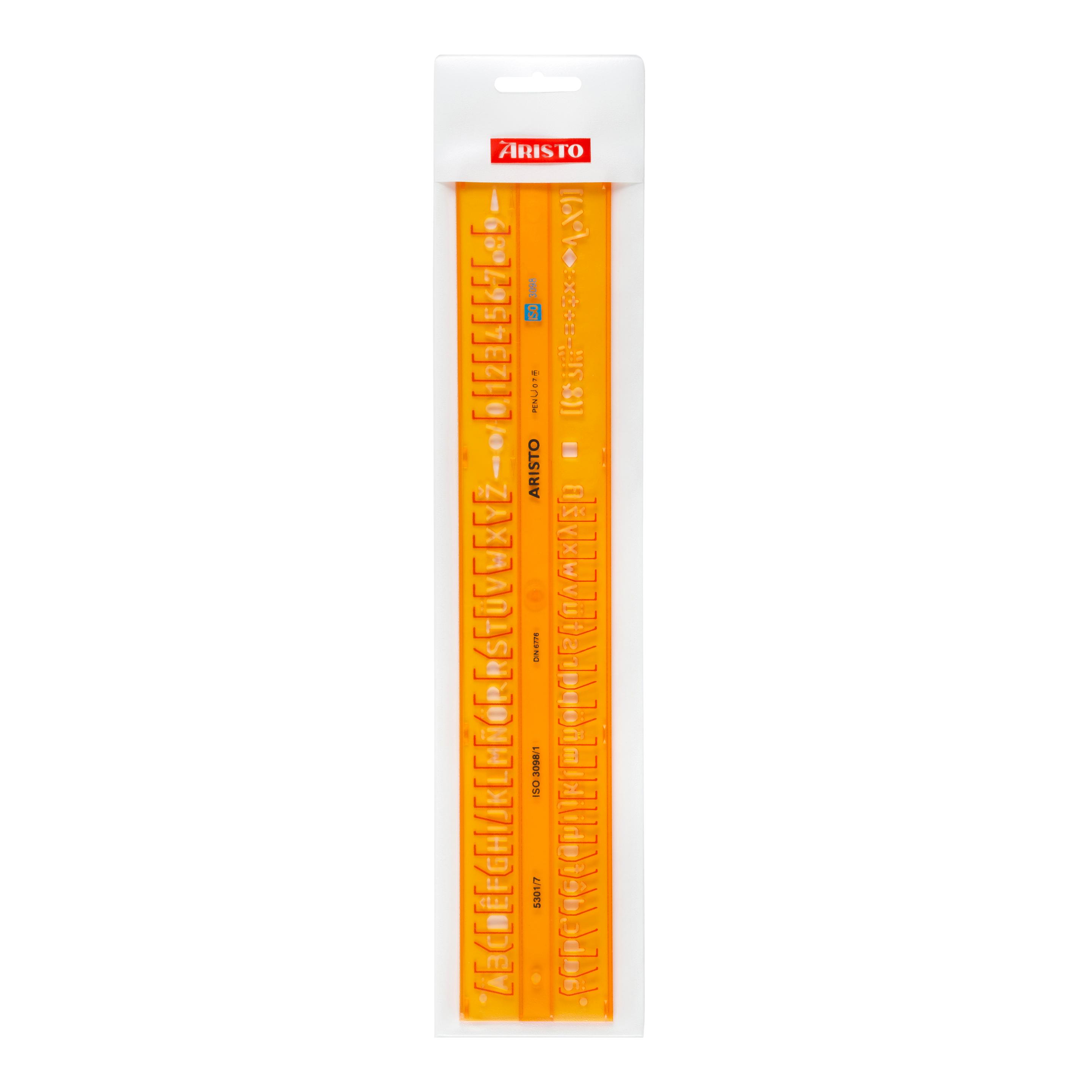 Produktbild ARISTO Schriftschablone gerade 7 mm ISO3098-1/DIN 6776 H-Profil Typ B 4 von 4
